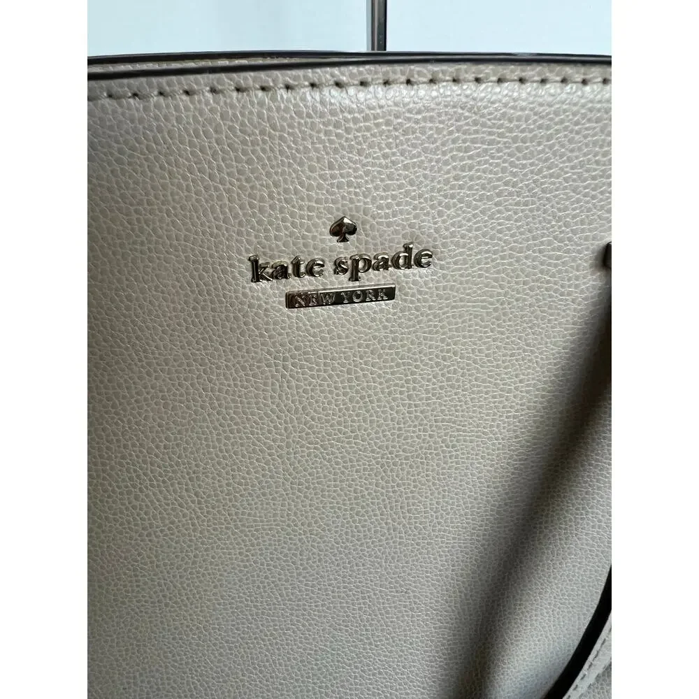 KATE SPADE 2-Way Leather Patterson Drive Geraldine Taupe Hand Crossbody Tote Bag